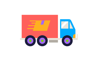 Delivery Truck Sticker PNG