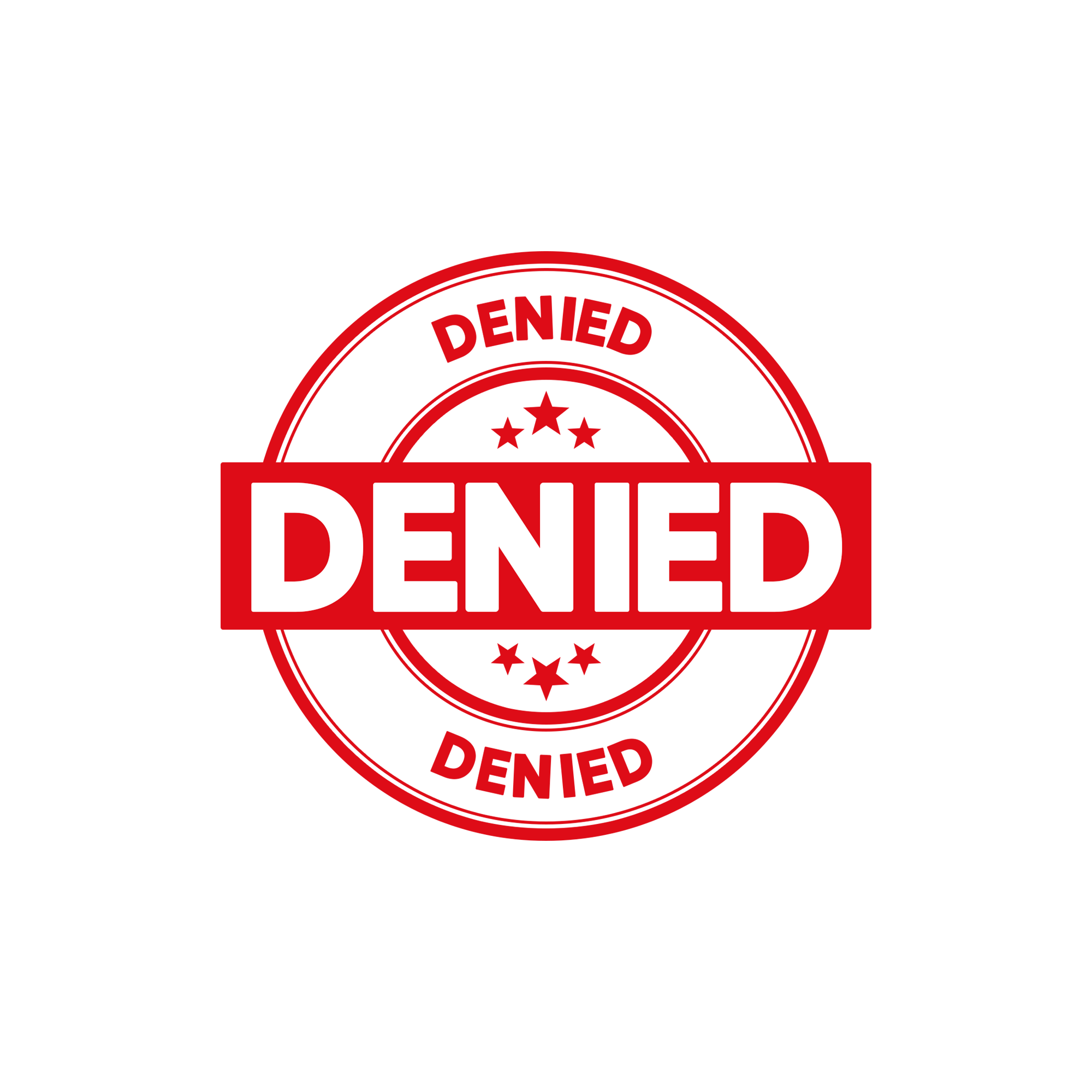 Denied Stamp  Transparent Gallery