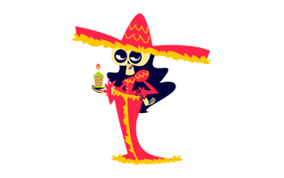 Dia De Muertos Free Sticker PNG