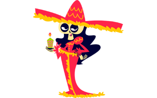 Dia De Muertos Sticker PNG