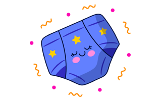 Diaper Free Sticker PNG