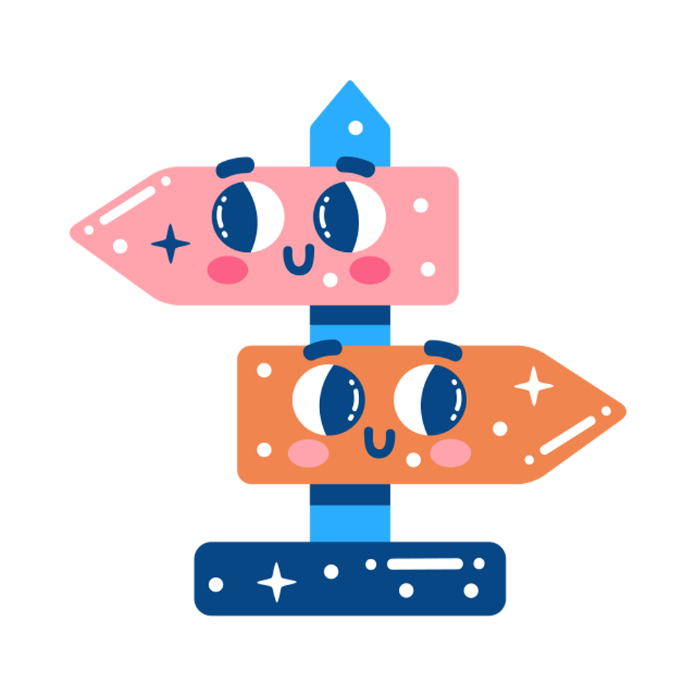 Direction Free Sticker Transparent Picture