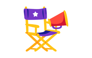 Director Chair Free Sticker PNG