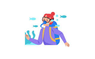 Diving Free Sticker PNG