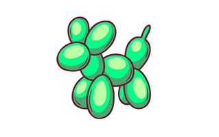 Dog Balloon Free Sticker PNG