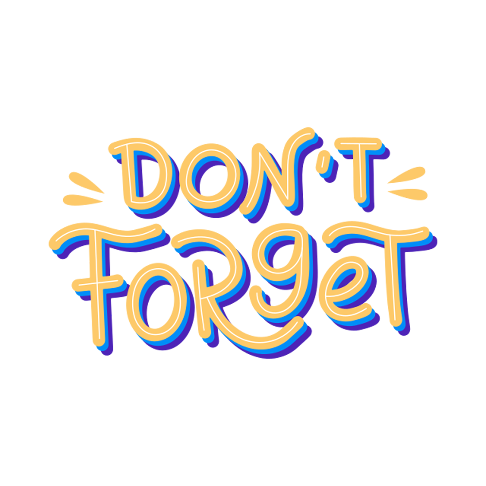 Dont Forget Sticker Transparent Image