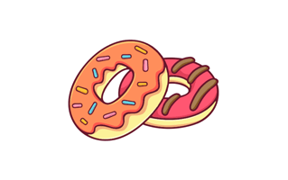 Donut Free Sticker PNG