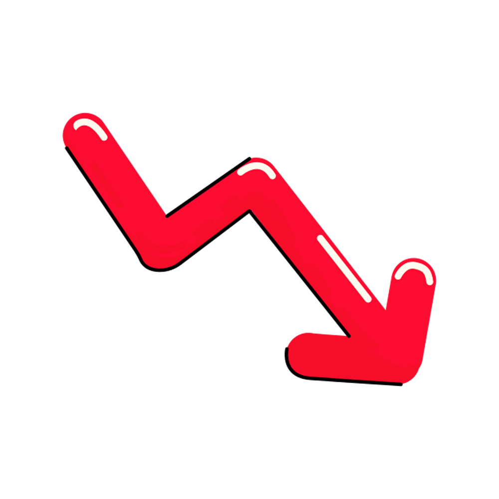 Down Arrow Free Sticker Transparent Image