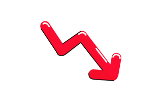 Down Arrow Free Sticker PNG