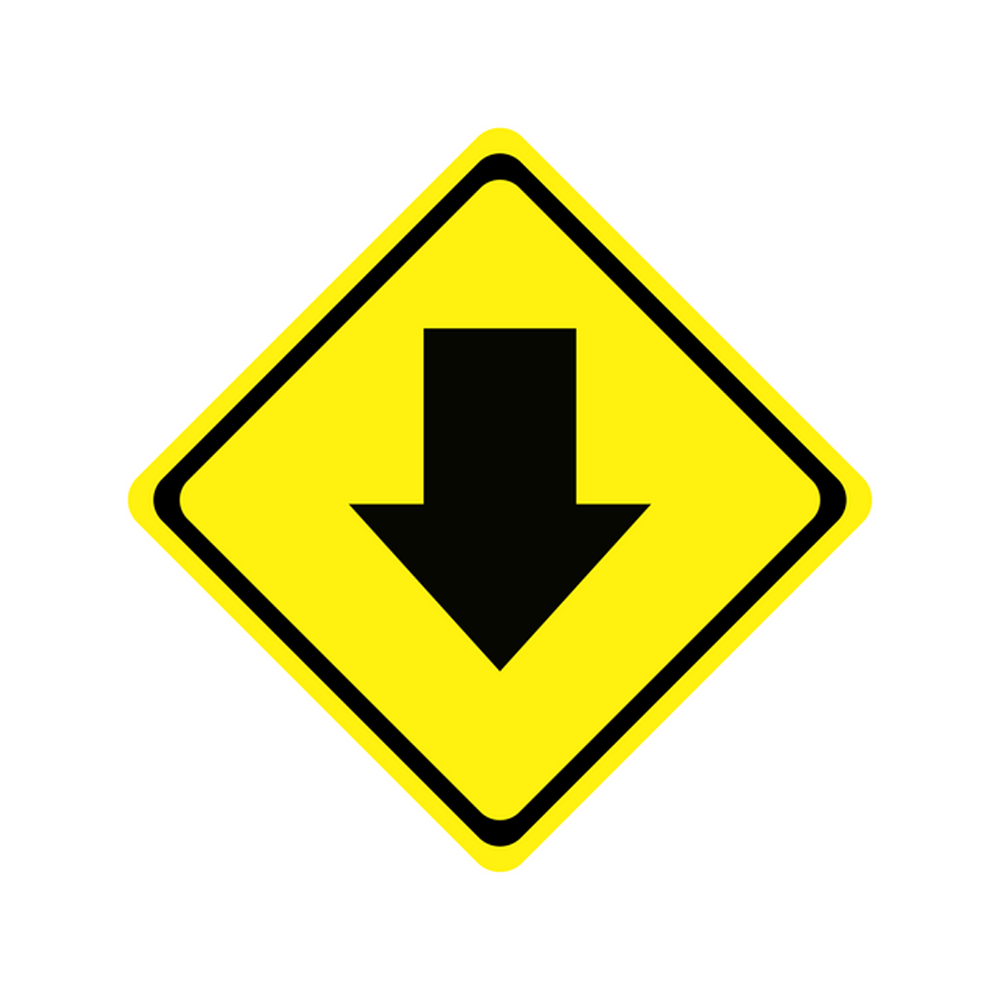 Down Arrow Sticker Transparent Clipart