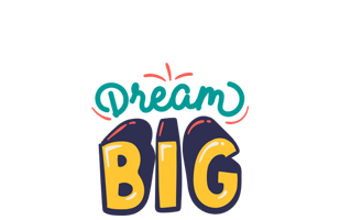 Dream Big Free Sticker PNG