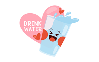 Drink Water Sticker PNG