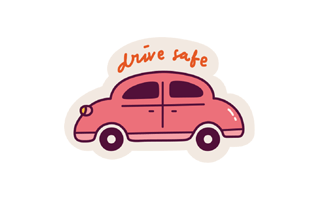 Drive Safe Sticker PNG