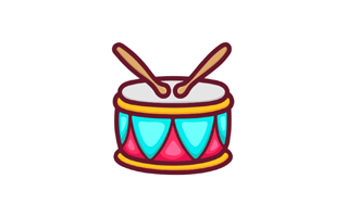 Drum Free Sticker PNG