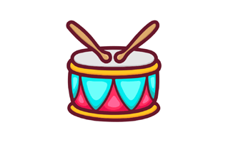 Drum Sticker PNG