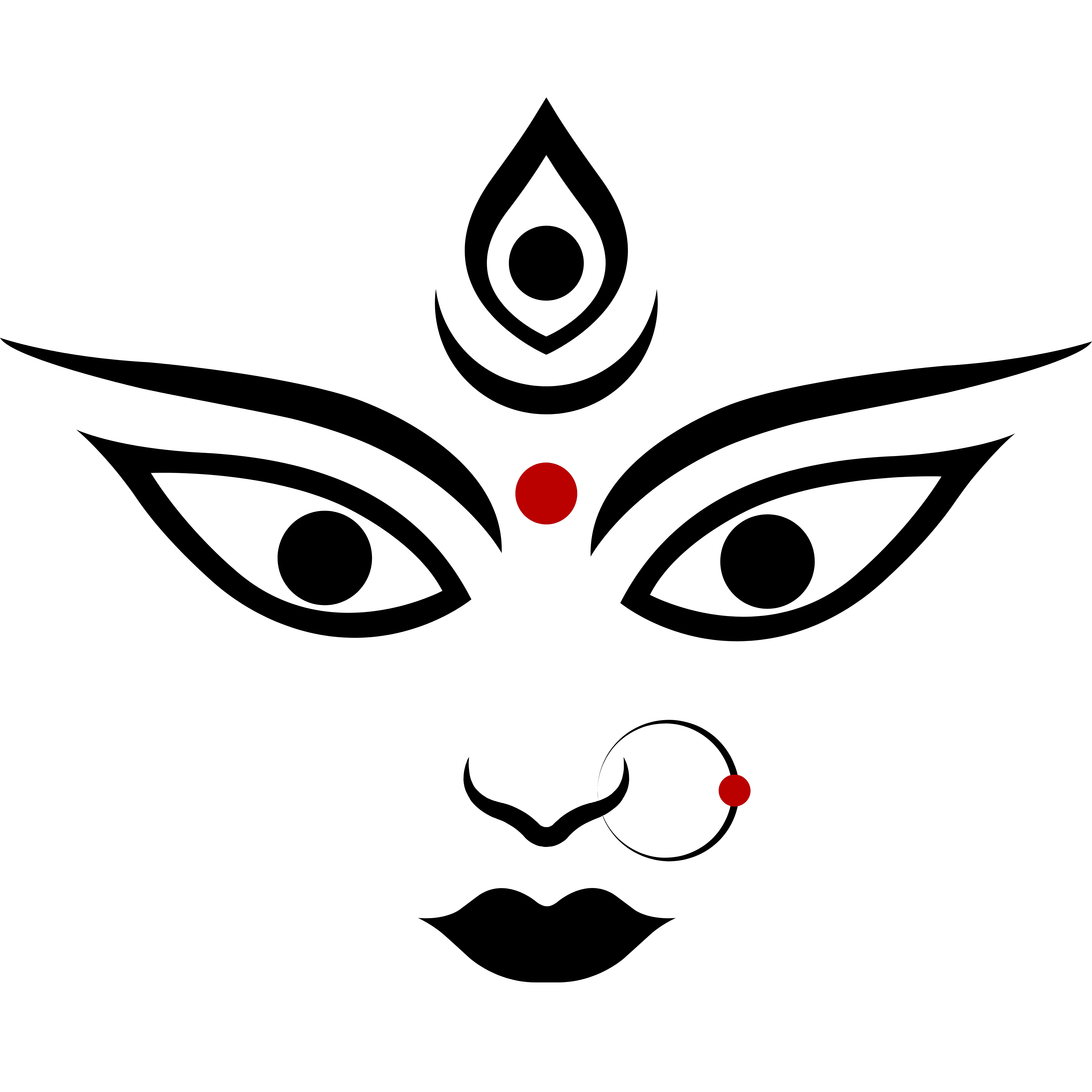 Durga Maa Eyes Transparent Picture