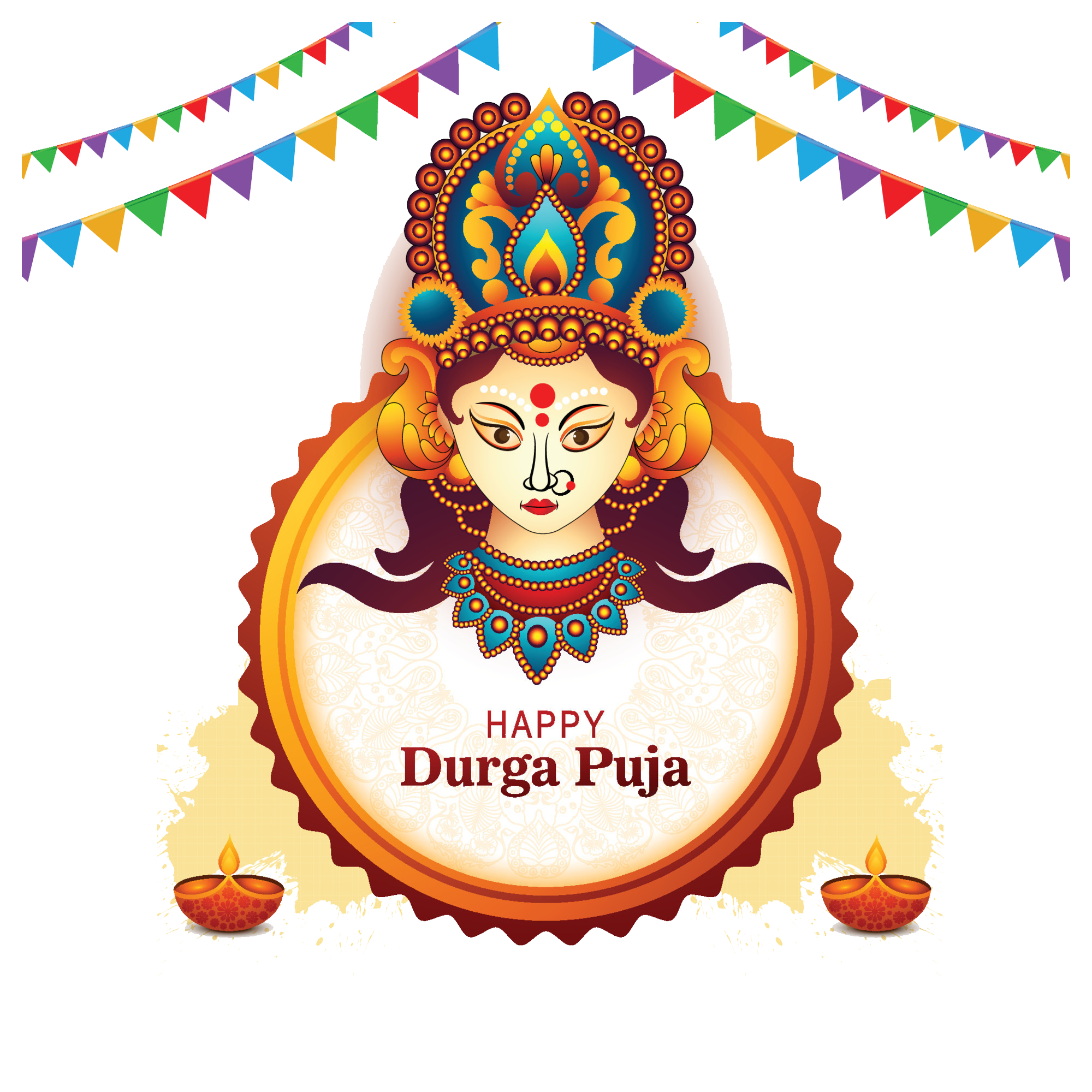 Durga Pooja  Transparent Clipart
