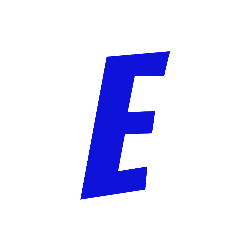 E Alphabet Blue Transparent Clipart