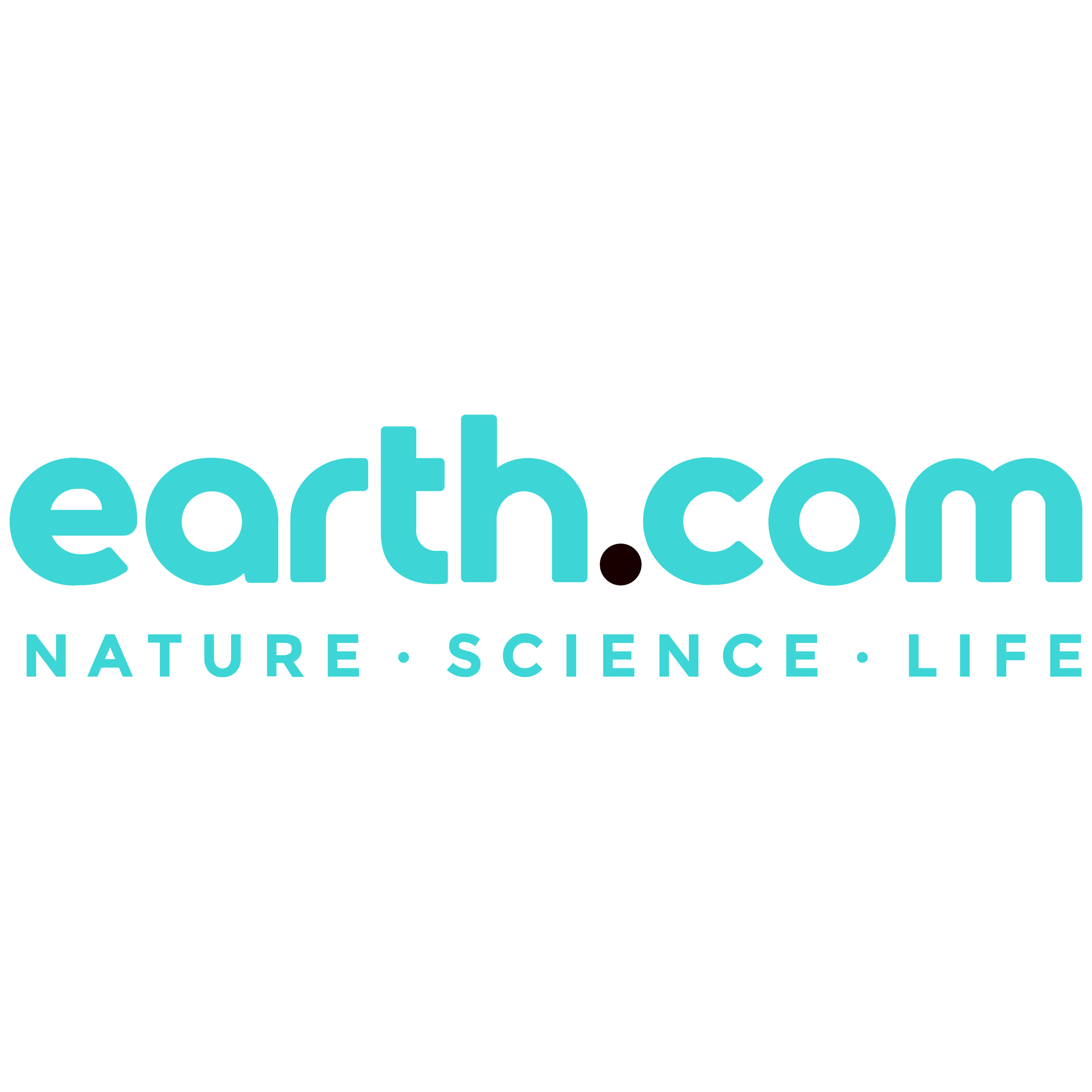 Earth.com White Tagline Logo  Transparent Clipart