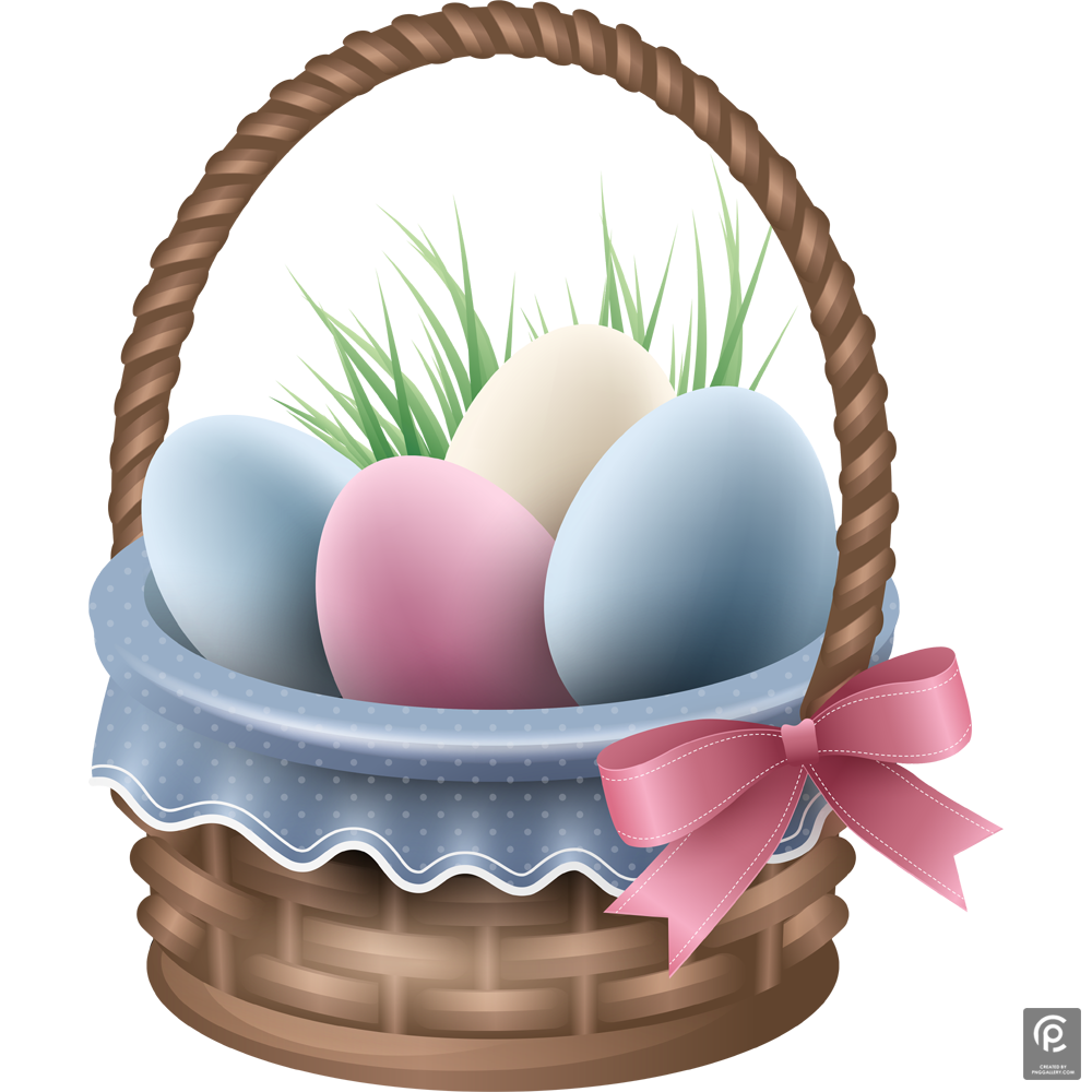 Easter Egg Basket Transparent Picture