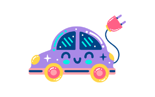 Eco Car Free Sticker PNG