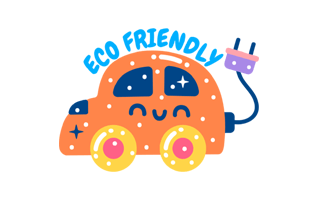 Eco Car Sticker PNG