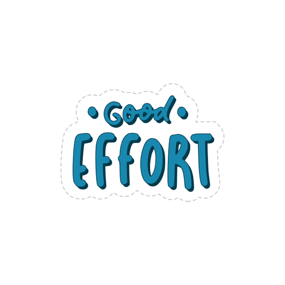 Effort Sticker Transparent Image