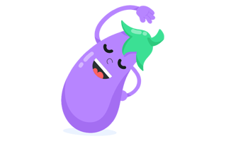 Eggplant Sticker PNG