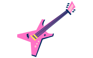 Electric Guitar Sticker PNG