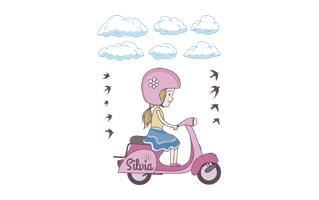 Electric Scooter Sticker PNG