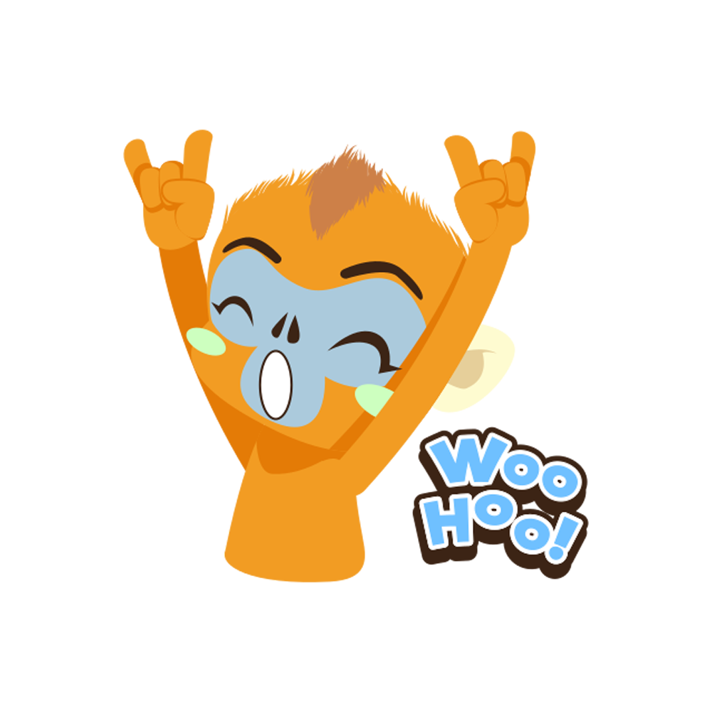 Excited Free Sticker Transparent Photo
