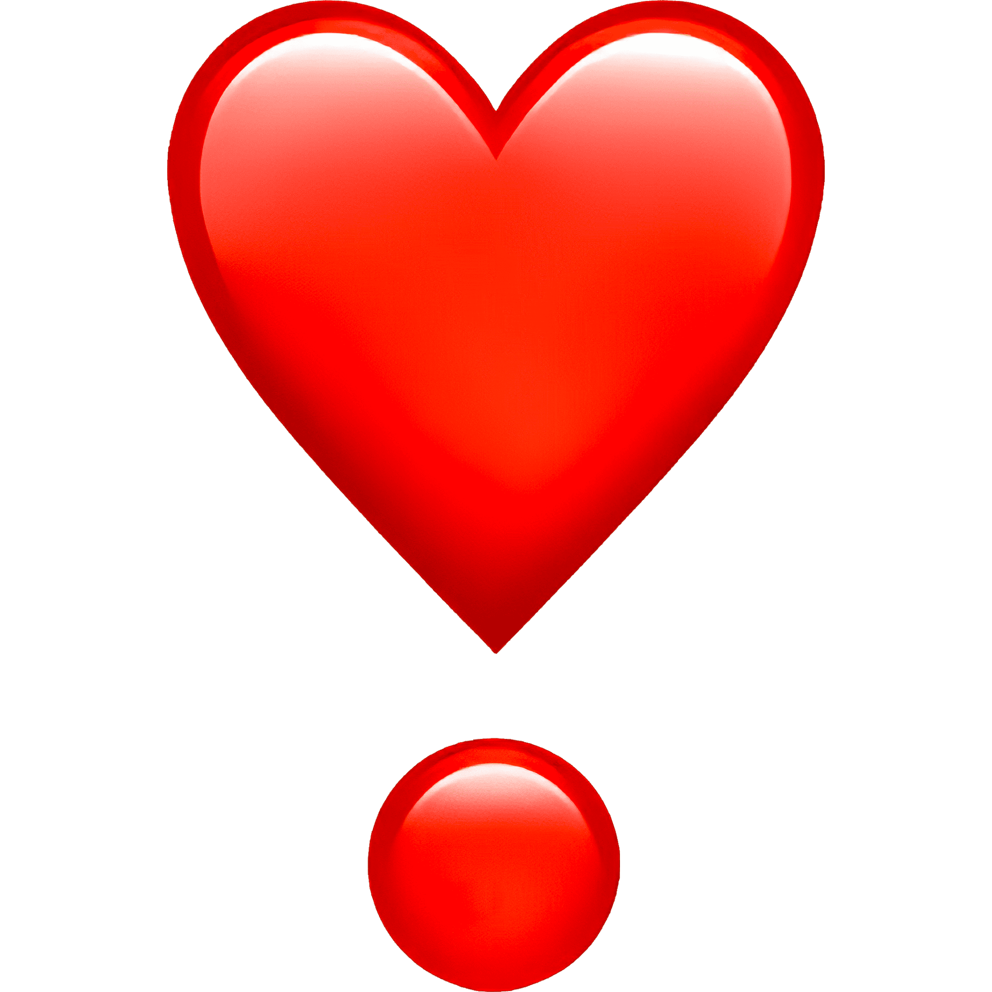 Exclamation Heart  Transparent Image