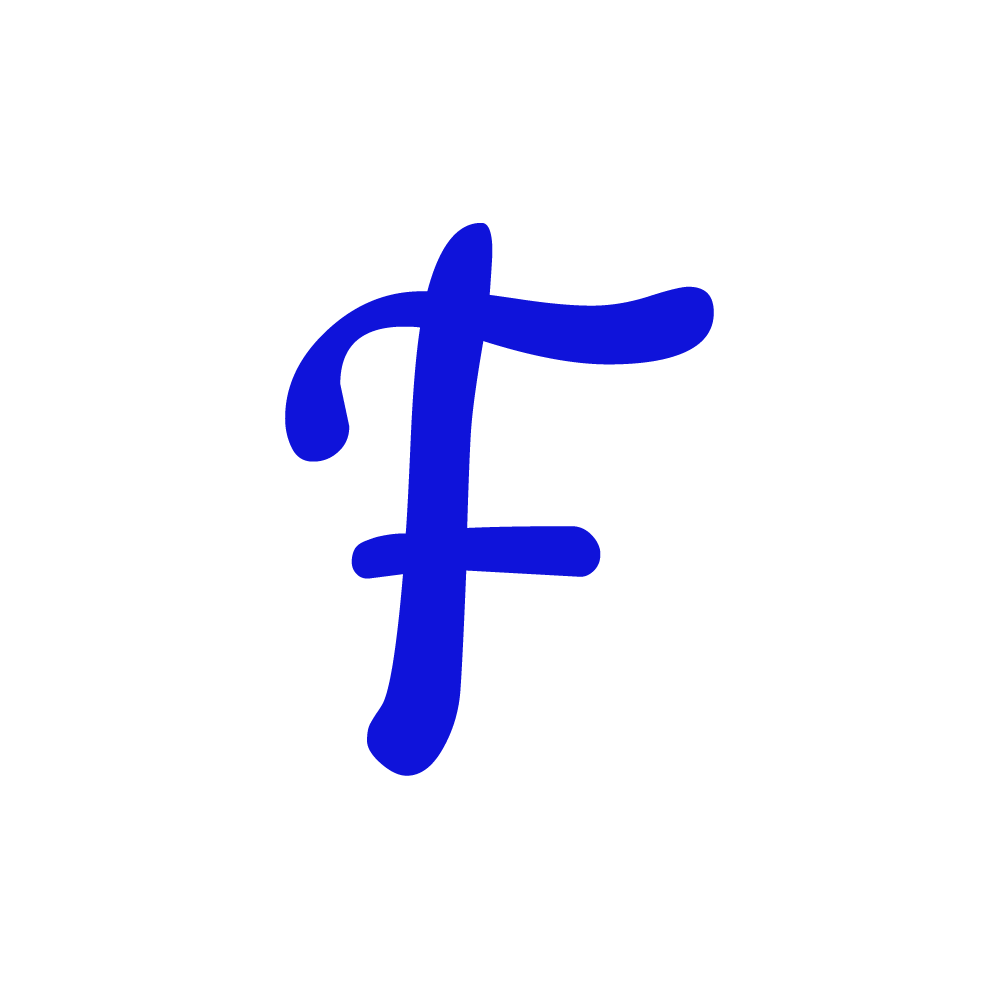F Alphabet Blue Transparent Clipart