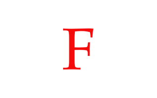 F Alphabet Red PNG
