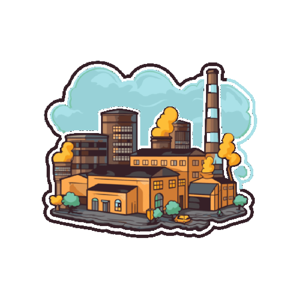 Factory Sticker Transparent Clipart