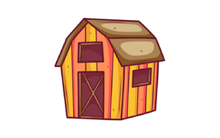 Farm House Sticker PNG