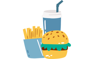 Fast Food Free Sticker PNG
