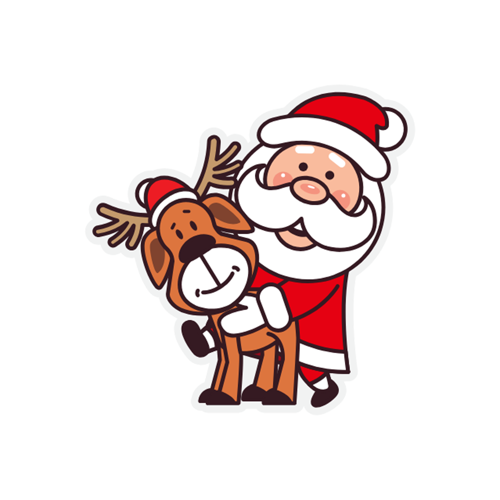 Father Christmas Free Sticker Transparent Image