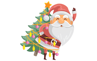 Father Christmas Sticker PNG