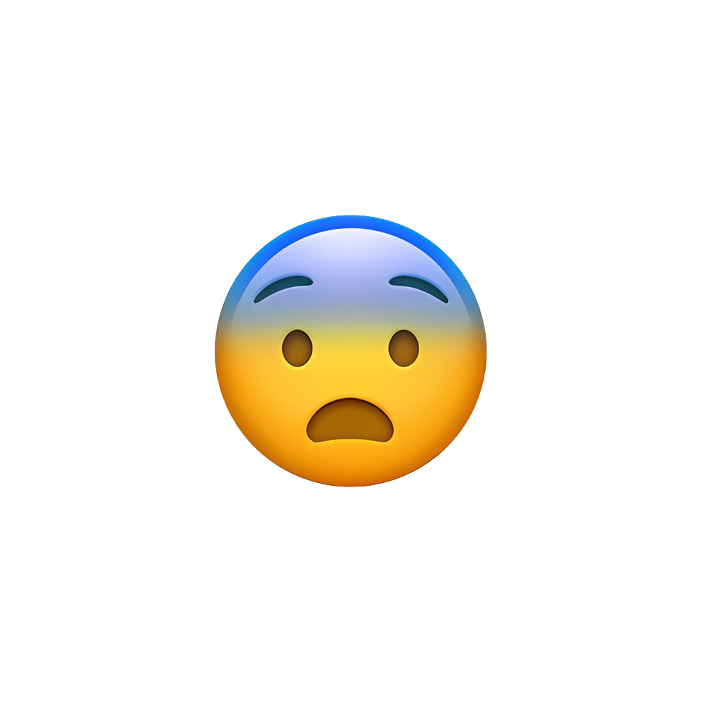 Fearful Face Emoji  Transparent Image