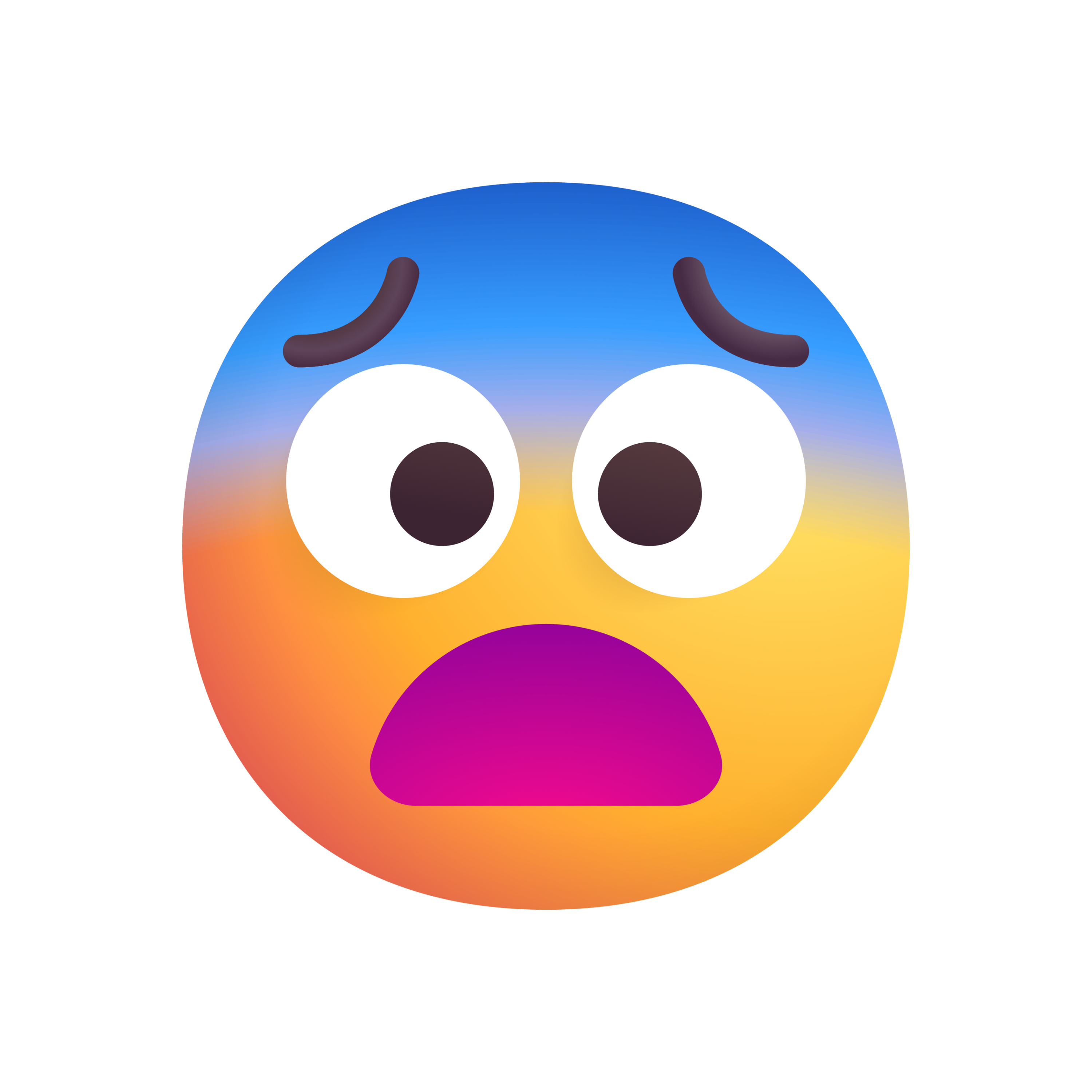 Fearful Face Emoji  Transparent Clipart