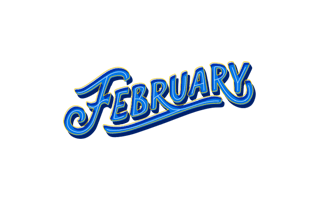 February Sticker PNG