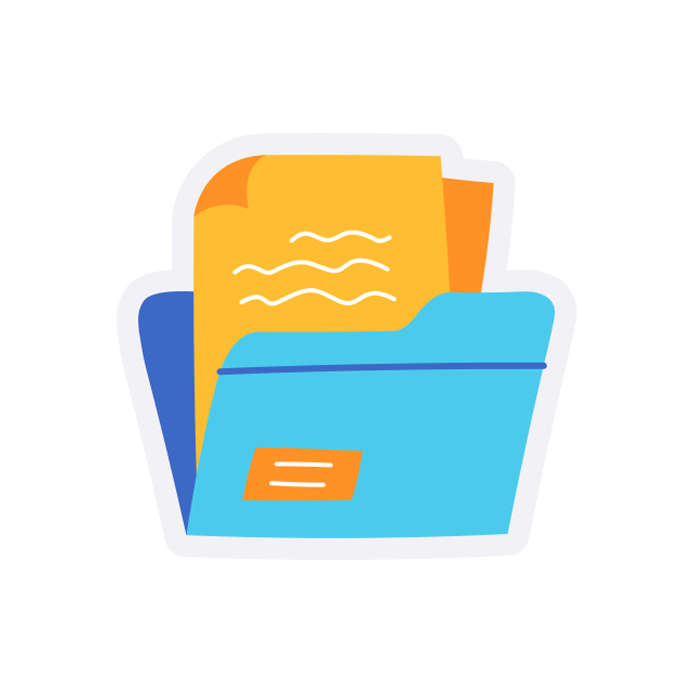 File And Folder Fee Sticker Transparent Picture