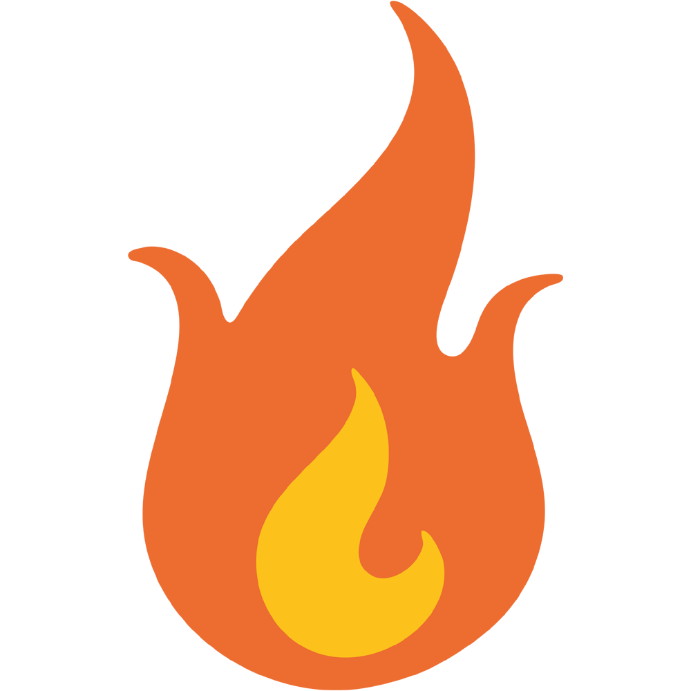 Fire Emoji  Transparent Clipart