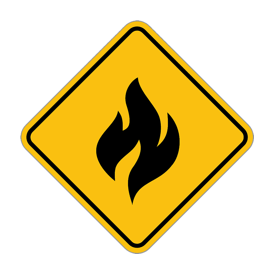Fire Warning Transparent Picture
