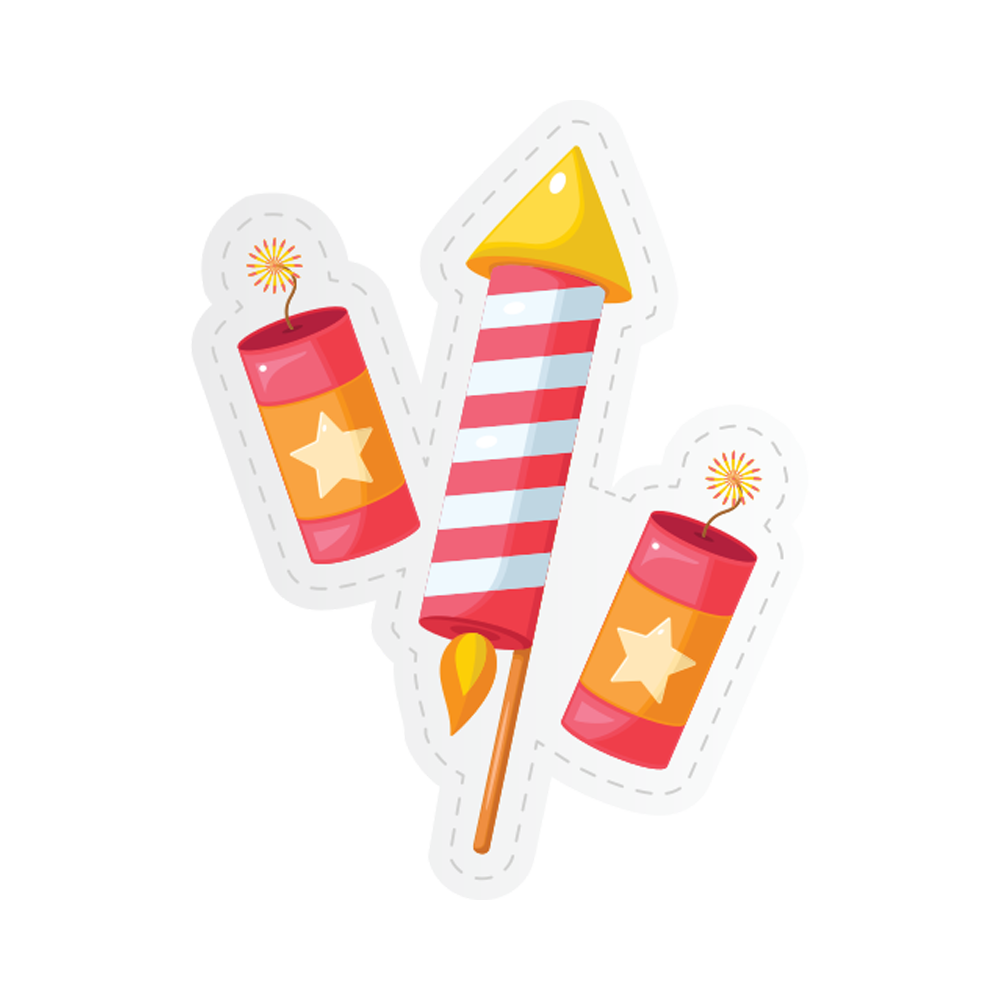 Firecracker Sticker Transparent Clipart