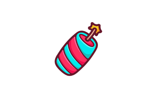 Firecracker Sticker PNG
