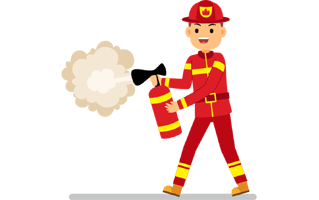 Firefighter Sticker PNG