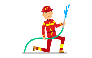 Fireman Free Sticker PNG