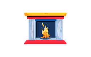 Fireplace Free Sticker PNG